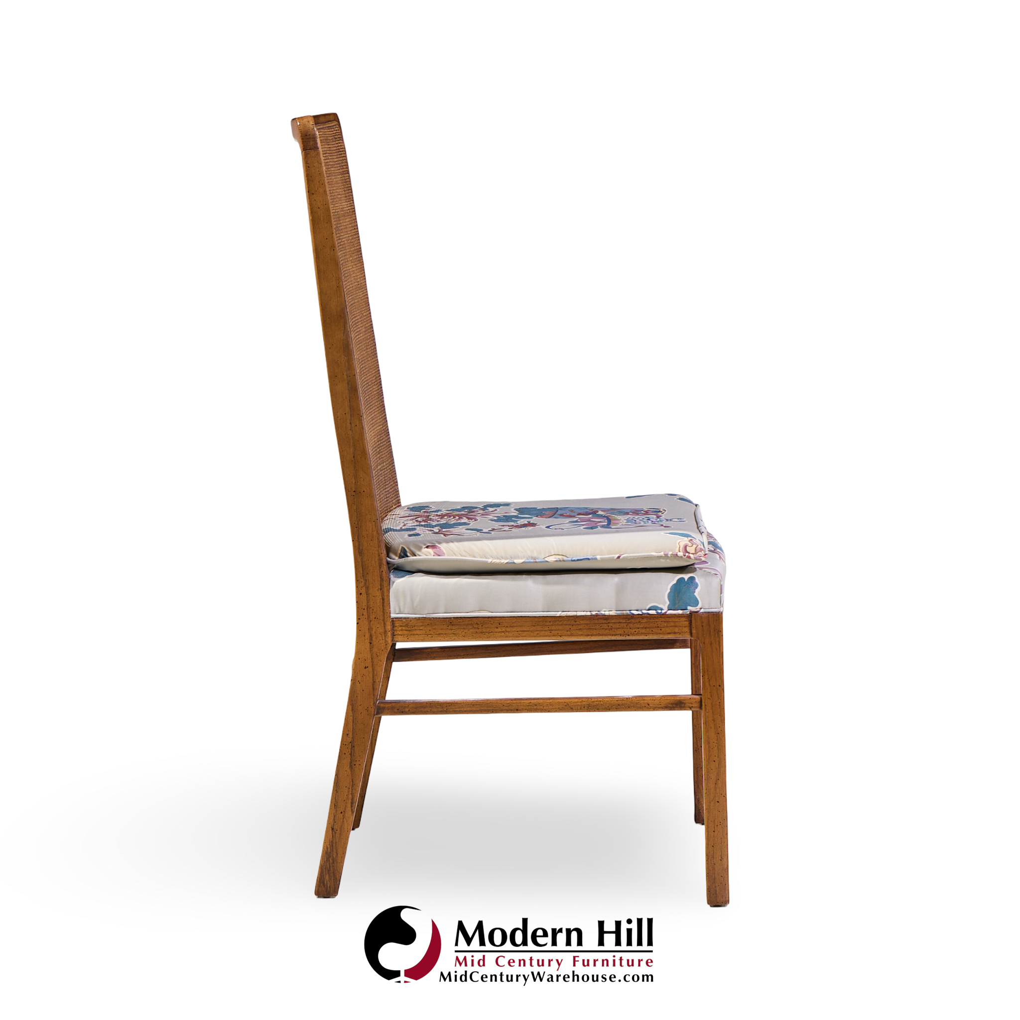 Founders Style Mid Century Oak and Cane Dining Chairs - Set of 6