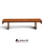 frank lloyd wright taliesin mid century carved mahogany bench coffee table