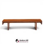 frank lloyd wright taliesin mid century carved mahogany bench coffee table