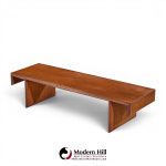 frank lloyd wright taliesin mid century carved mahogany bench coffee table