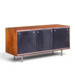 george nelson for herman miller 8000 series mid century walnut sliding door credenza
