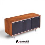 george nelson for herman miller 8000 series mid century walnut sliding door credenza