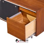 george nelson for herman miller 8000 series mid century walnut sliding door credenza