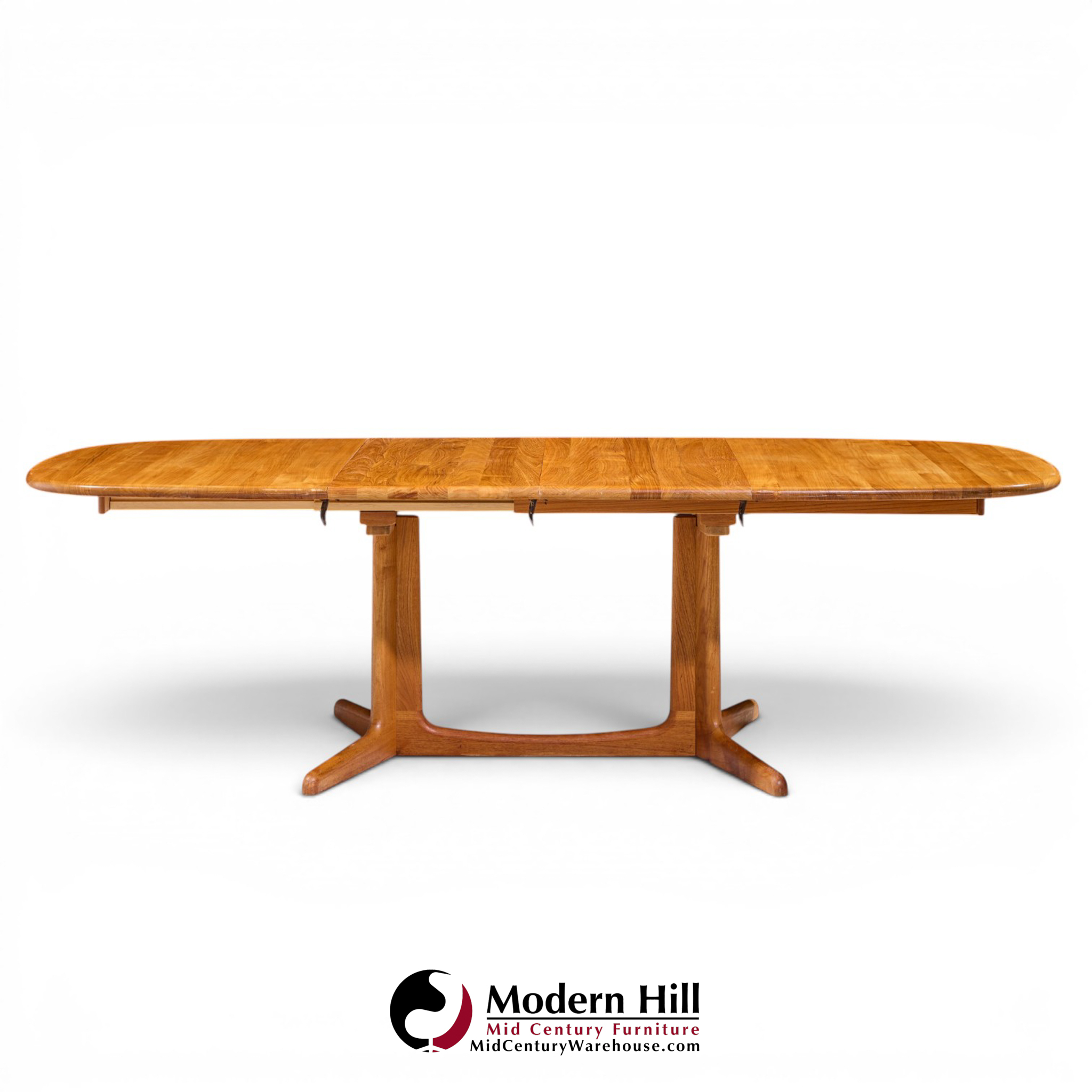 Gudme Møbelfabrik Mid Century Teak Expanding Dining Table with 2 Leaves