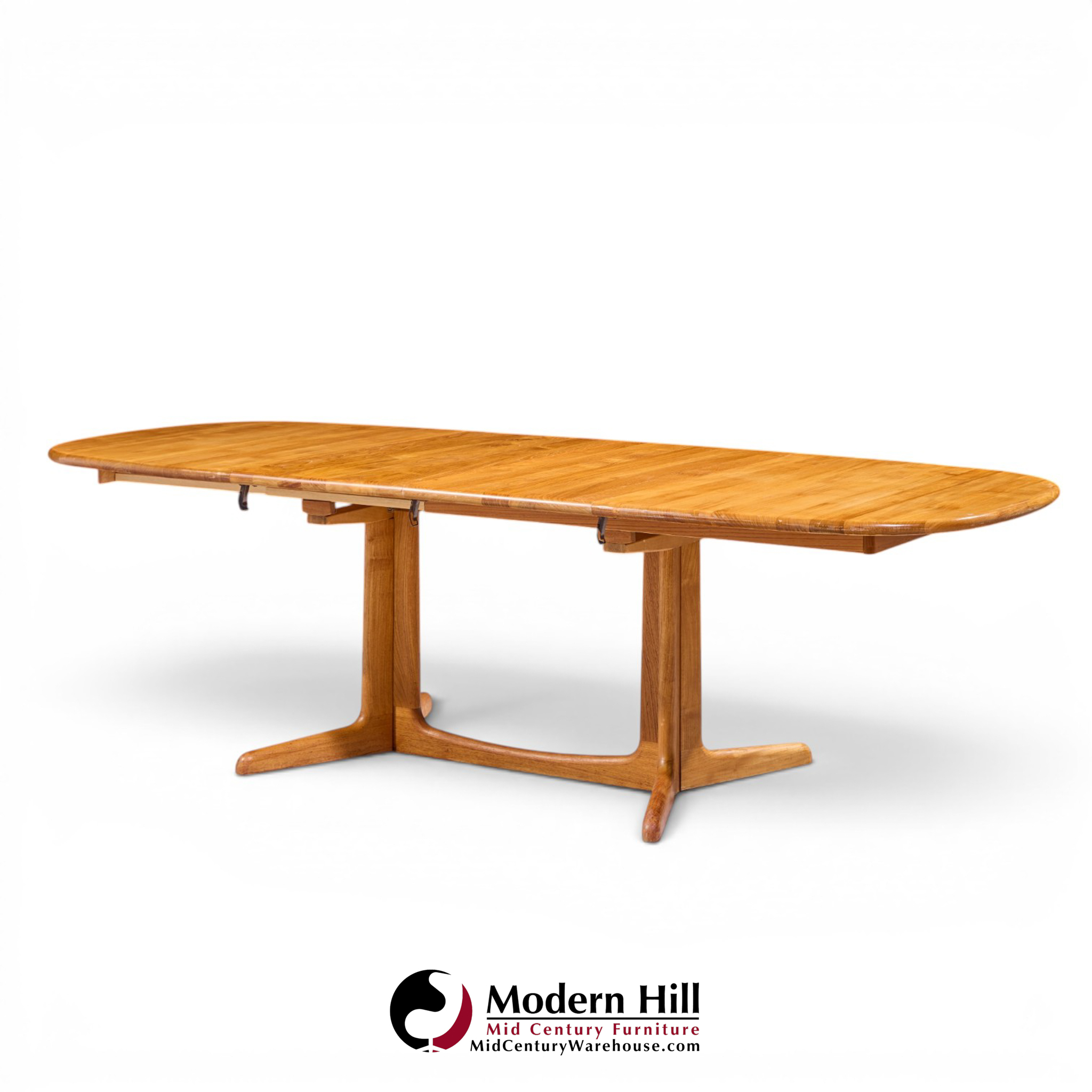 Gudme Møbelfabrik Mid Century Teak Expanding Dining Table with 2 Leaves