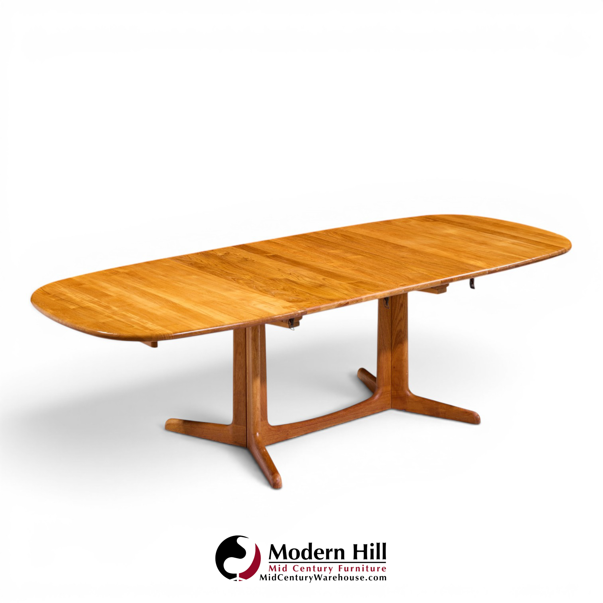 Gudme Møbelfabrik Mid Century Teak Expanding Dining Table with 2 Leaves