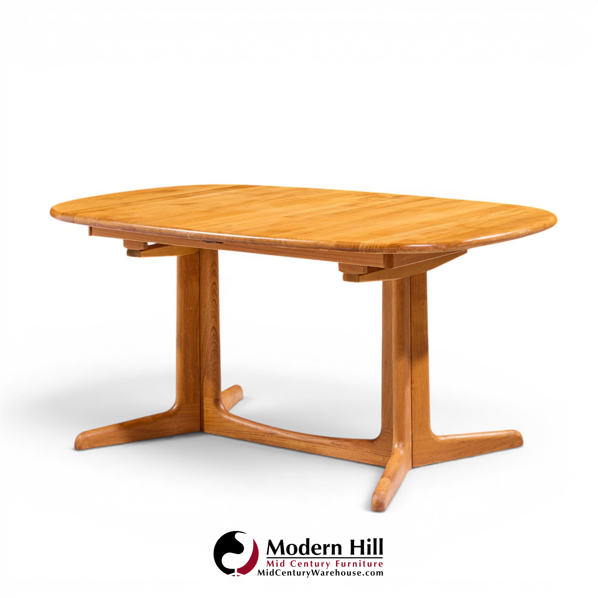 Gudme Møbelfabrik Mid Century Teak Expanding Dining Table with 2 Leaves