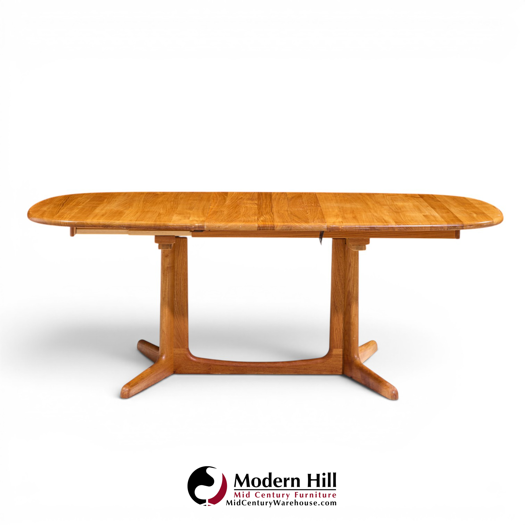 Gudme Møbelfabrik Mid Century Teak Expanding Dining Table with 2 Leaves