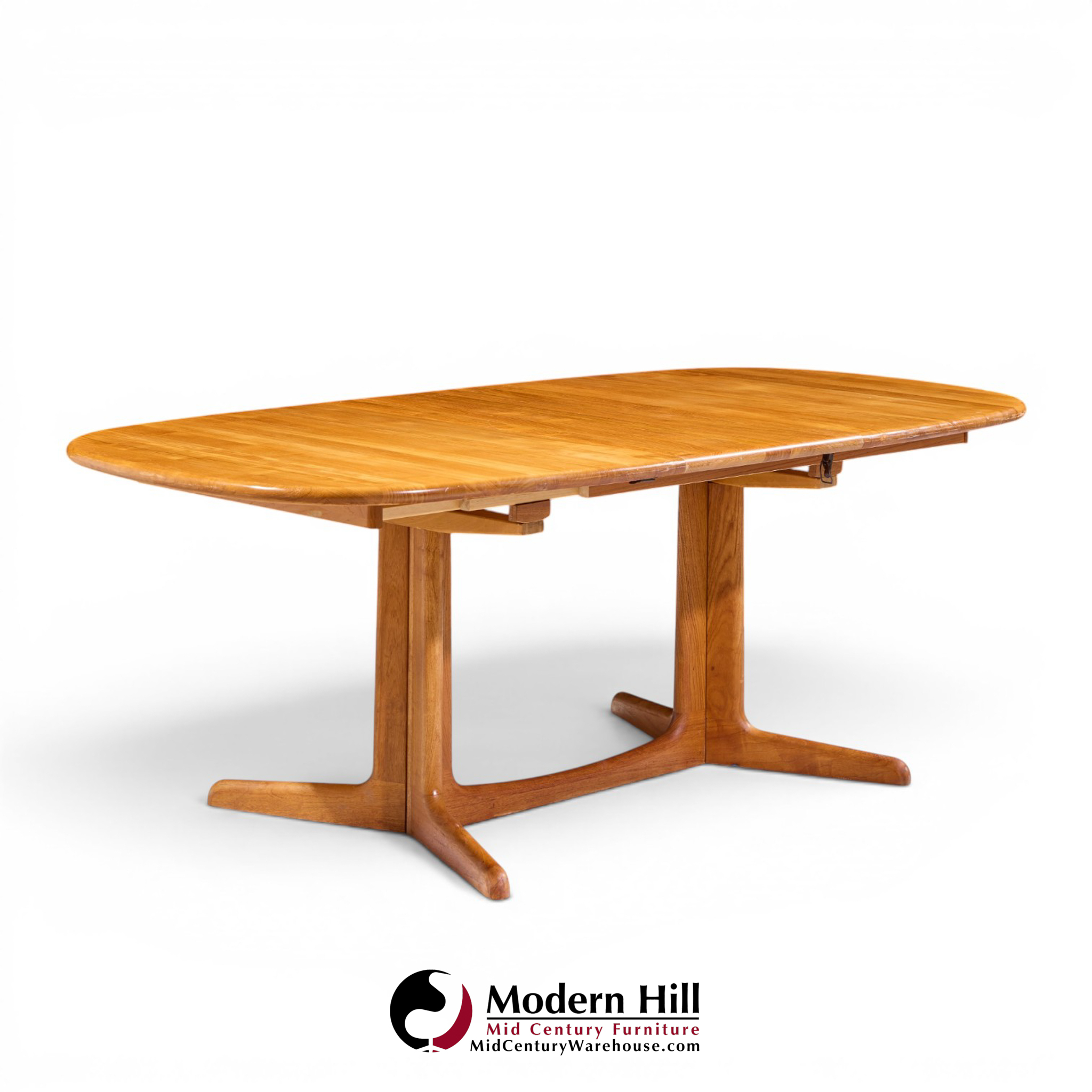 Gudme Møbelfabrik Mid Century Teak Expanding Dining Table with 2 Leaves