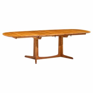 gudme møbelfabrik mid century teak expanding dining table with 2 leaves