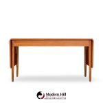 hans wegner for andreas tuck at-305 mid century danish teak drop side desk