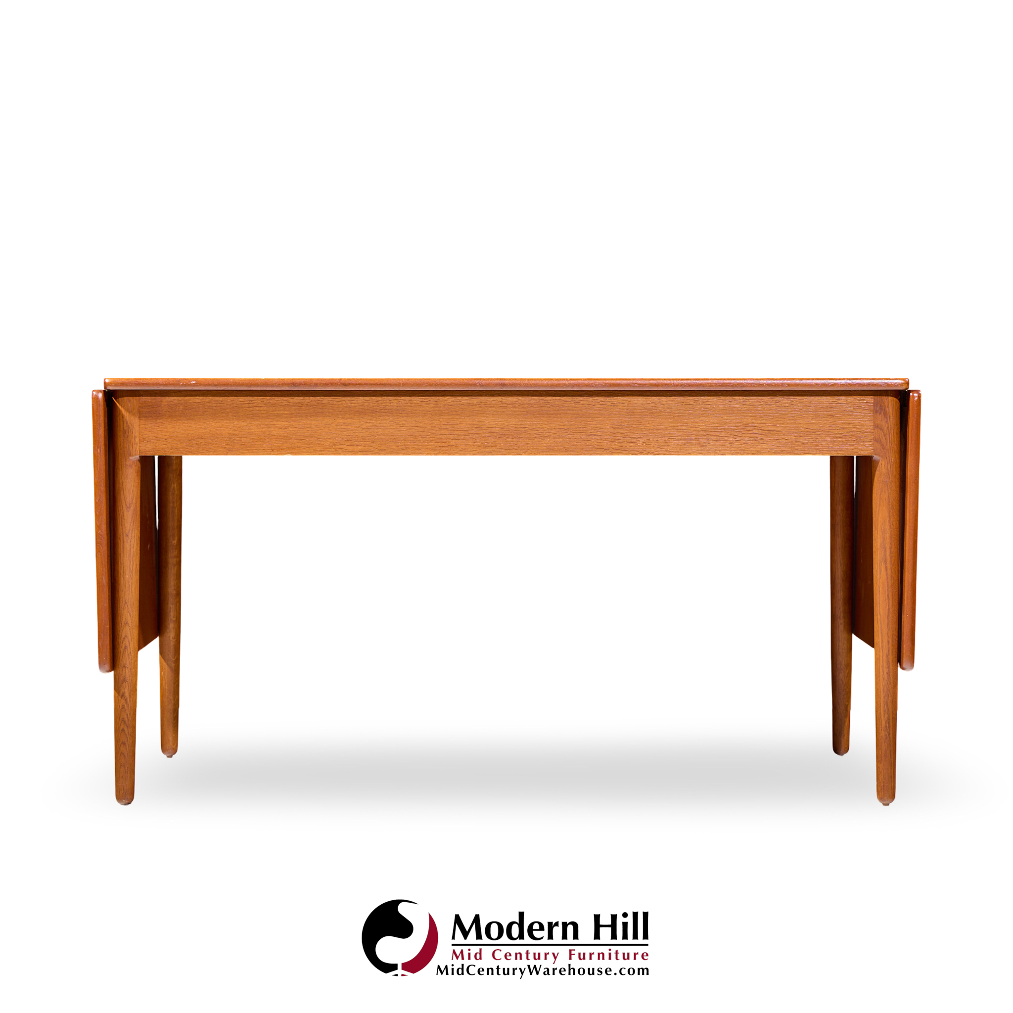 hans wegner for andreas tuck at-305 mid century danish teak drop side desk