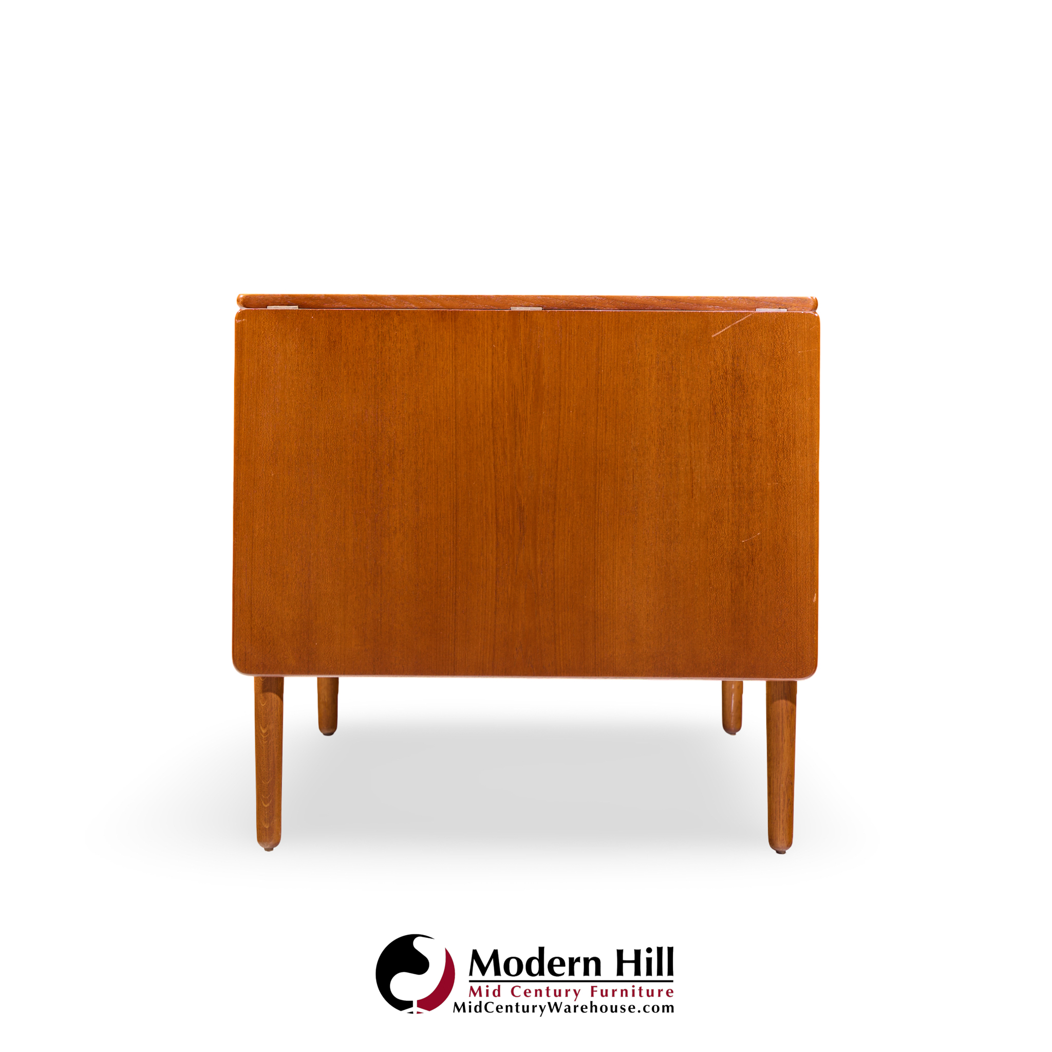 hans wegner for andreas tuck at-305 mid century danish teak drop side desk