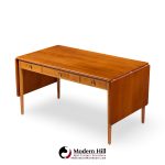hans wegner for andreas tuck at-305 mid century danish teak drop side desk