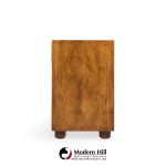 Henredon Campaign Mid Century Oak and Brass Lowboy Dresser