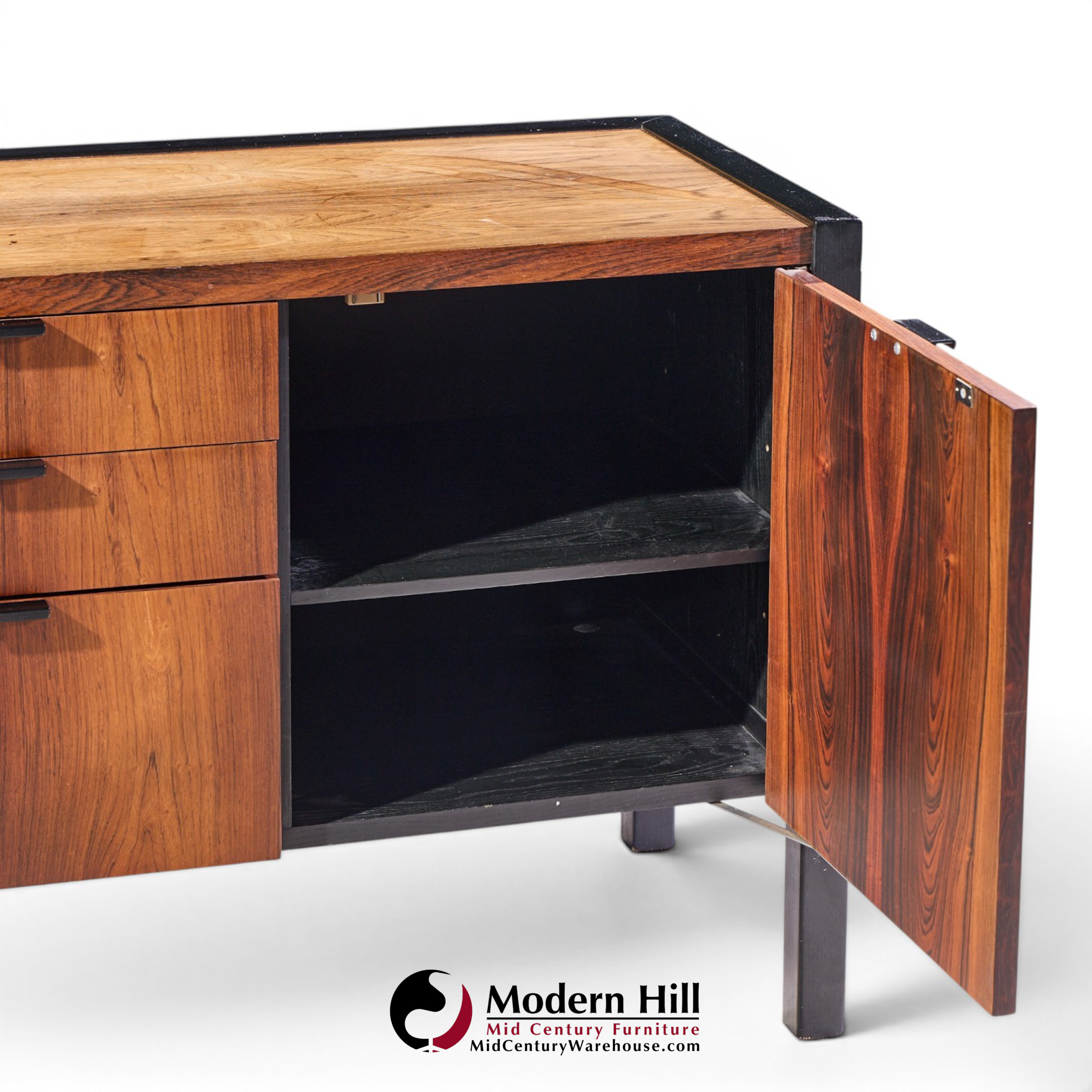 herman miller mid century rosewood credenza