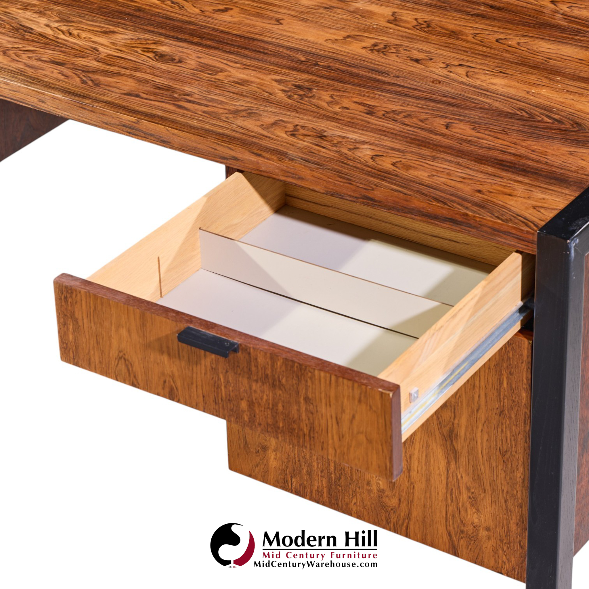herman miller mid century rosewood executive desk
