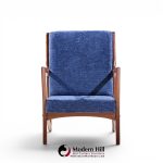 Ico Parisi Style Mid Century Italian Sculpted Mahogany Lounge Chairs - Pair