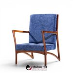 Ico Parisi Style Mid Century Italian Sculpted Mahogany Lounge Chairs - Pair