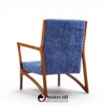 Ico Parisi Style Mid Century Italian Sculpted Mahogany Lounge Chairs - Pair