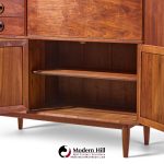 Jack Cartwright for Founders Mid Century Walnut and Cane Bar Cabinet | Mid Century Modern Furniture - Mid Century Furniture Chicago Jack Cartwright for Founders Mid Century Walnut and Cane Bar Cabinet