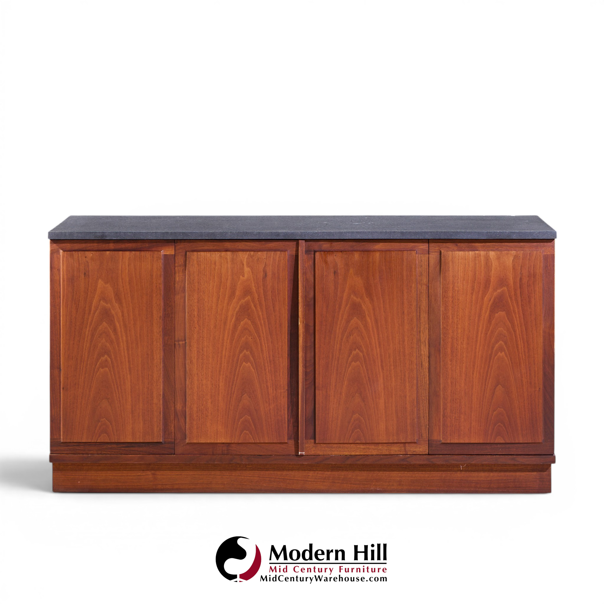 jack cartwright for founders mid century walnut and slate top credenza