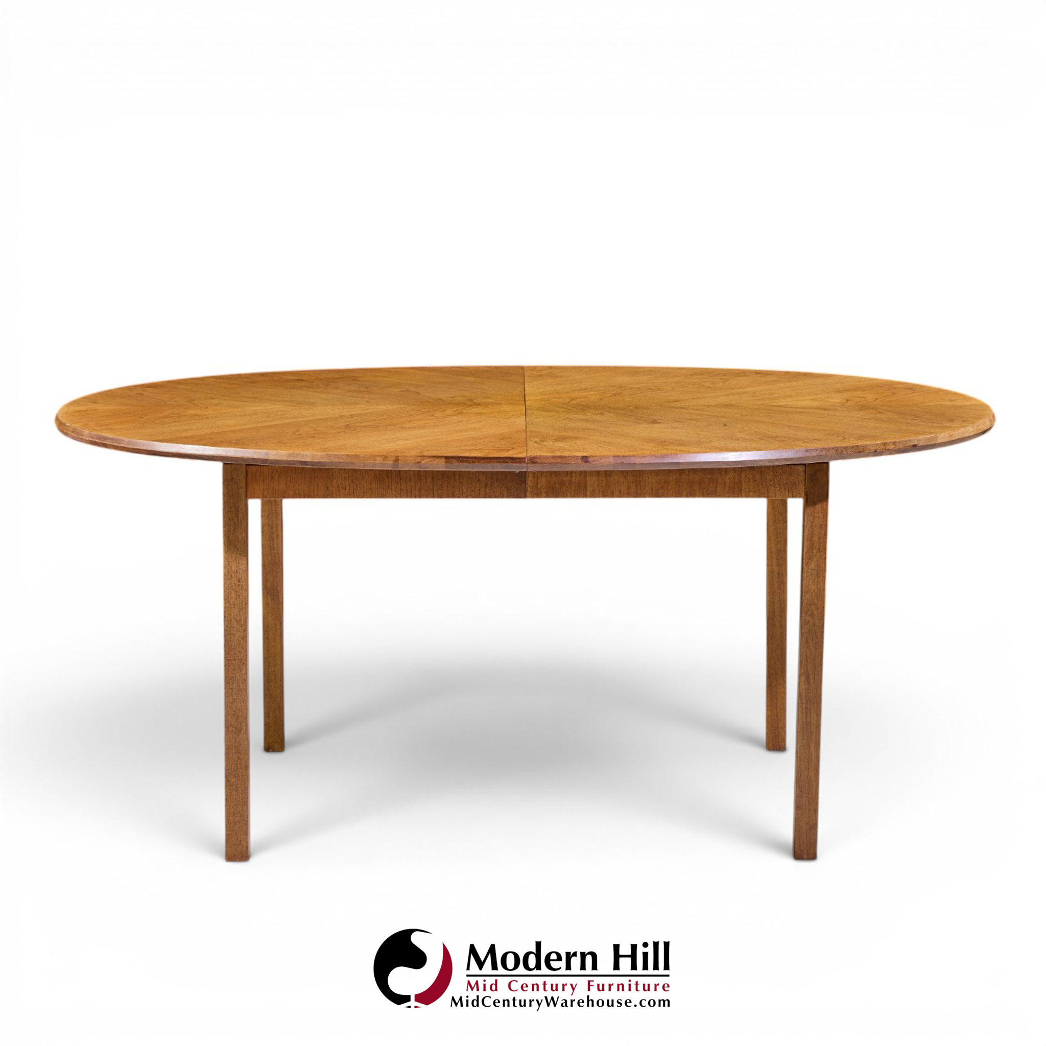 Jack Cartwright for Founders Style Mid Century Oak Expanding Dining Table with 2 Leaves