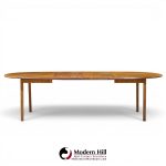 Jack Cartwright for Founders Style Mid Century Oak Expanding Dining Table with 2 Leaves