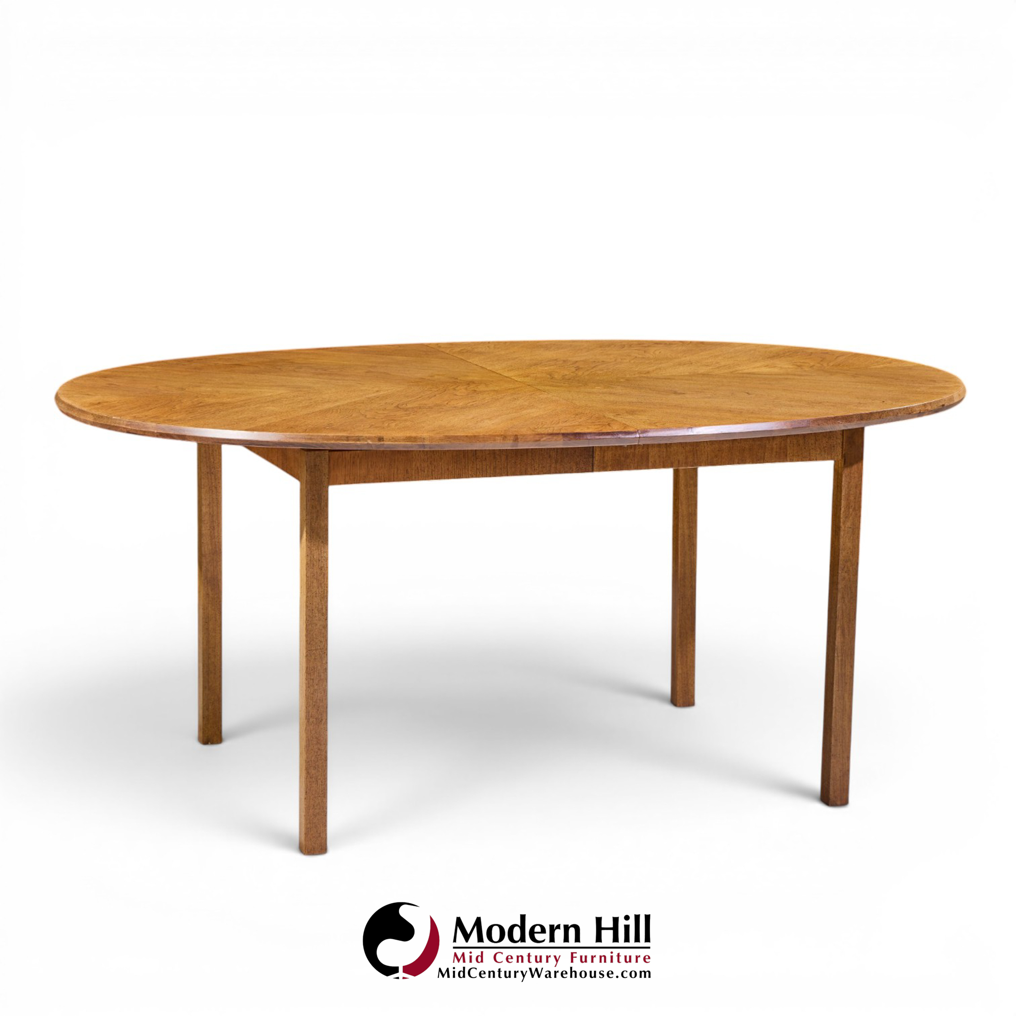 Jack Cartwright for Founders Style Mid Century Oak Expanding Dining Table with 2 Leaves