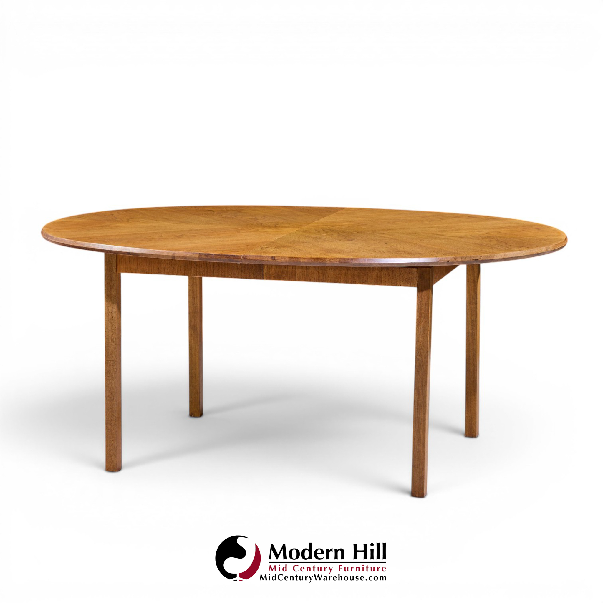 Jack Cartwright for Founders Style Mid Century Oak Expanding Dining Table with 2 Leaves