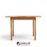 Jack Cartwright for Founders Style Mid Century Oak Expanding Dining Table with 2 Leaves