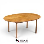 Jack Cartwright for Founders Style Mid Century Oak Expanding Dining Table with 2 Leaves