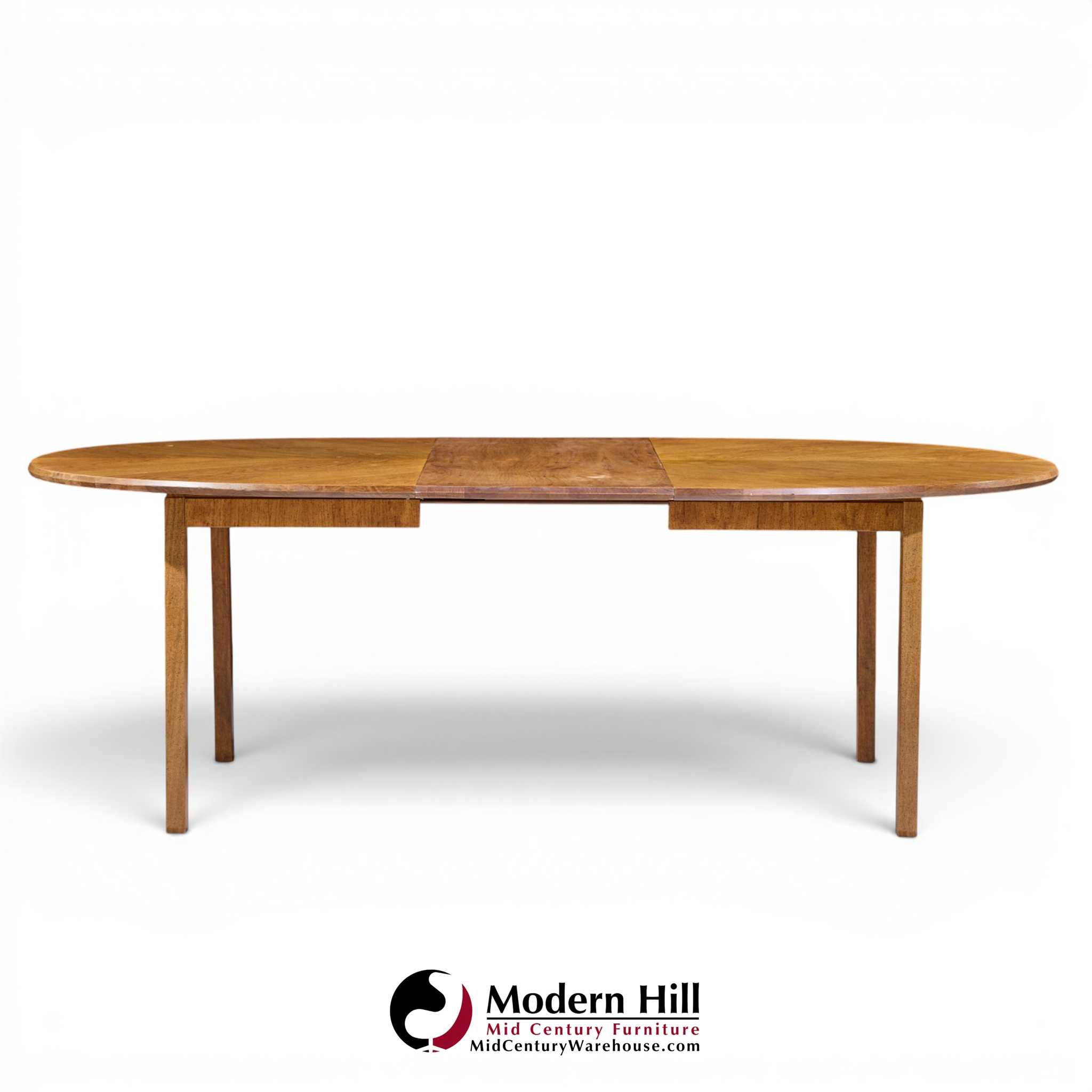 Jack Cartwright for Founders Style Mid Century Oak Expanding Dining Table with 2 Leaves