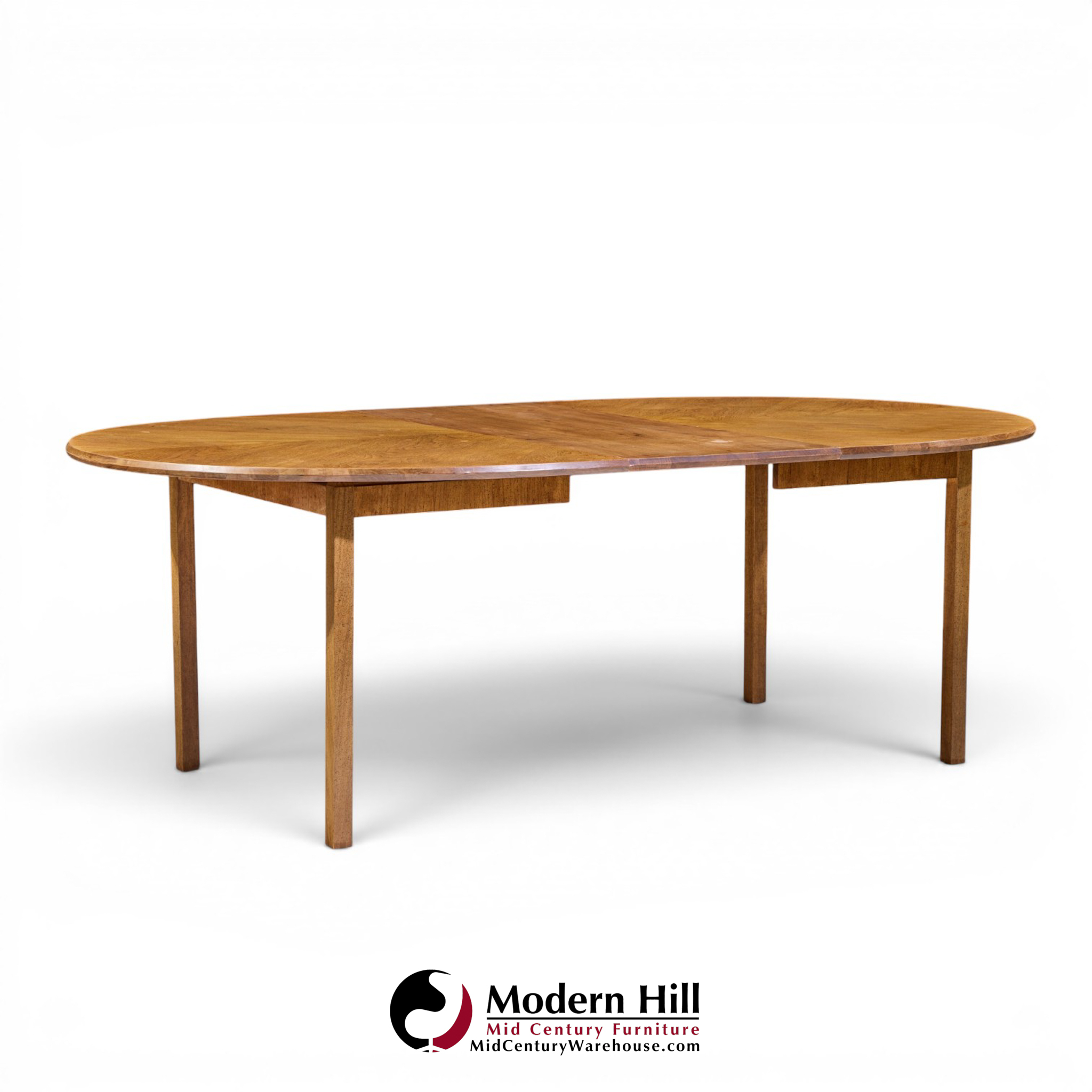 Jack Cartwright for Founders Style Mid Century Oak Expanding Dining Table with 2 Leaves