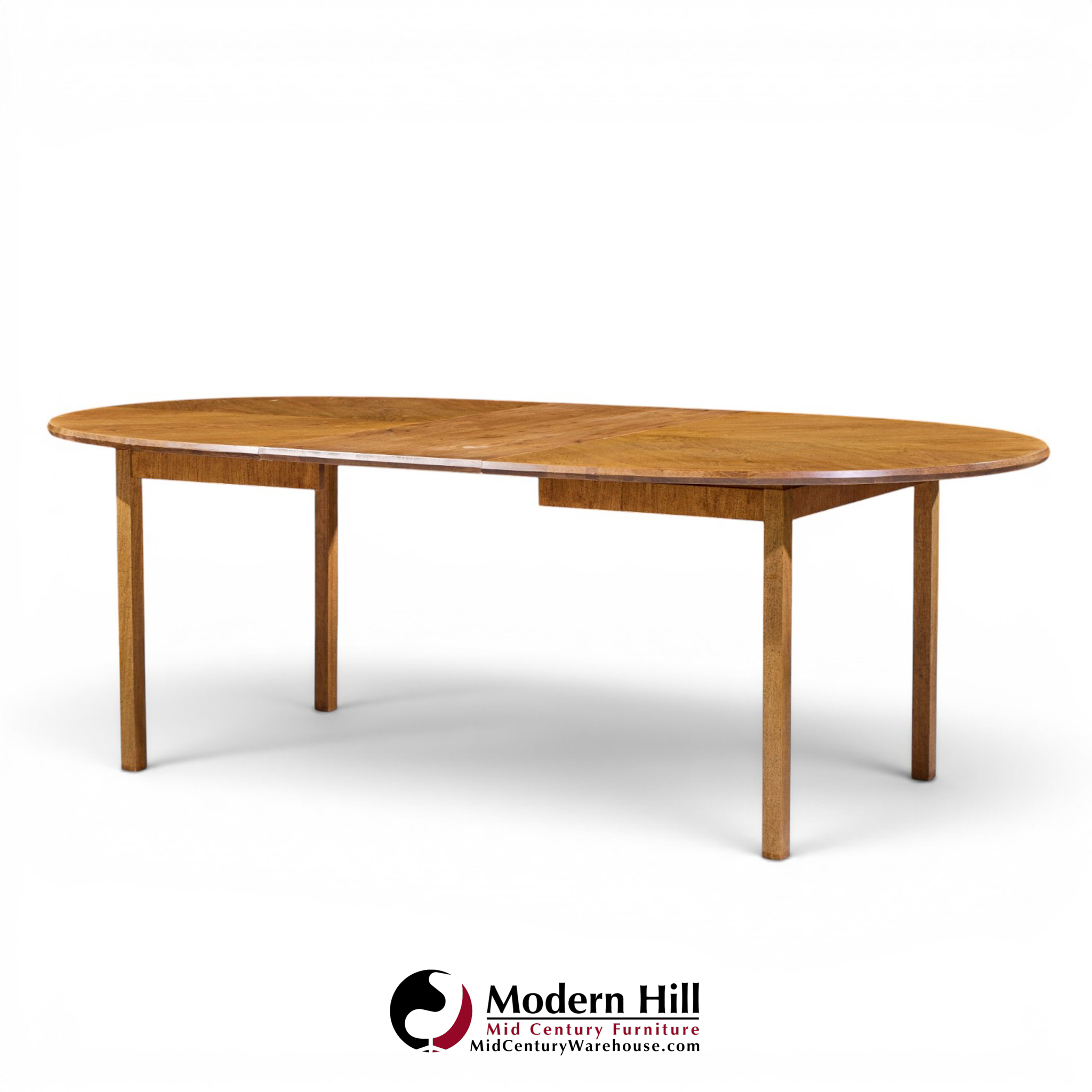 Jack Cartwright for Founders Style Mid Century Oak Expanding Dining Table with 2 Leaves