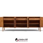 Jack Cartwright for Founders Style Mid Century Oak and Brass Credenza