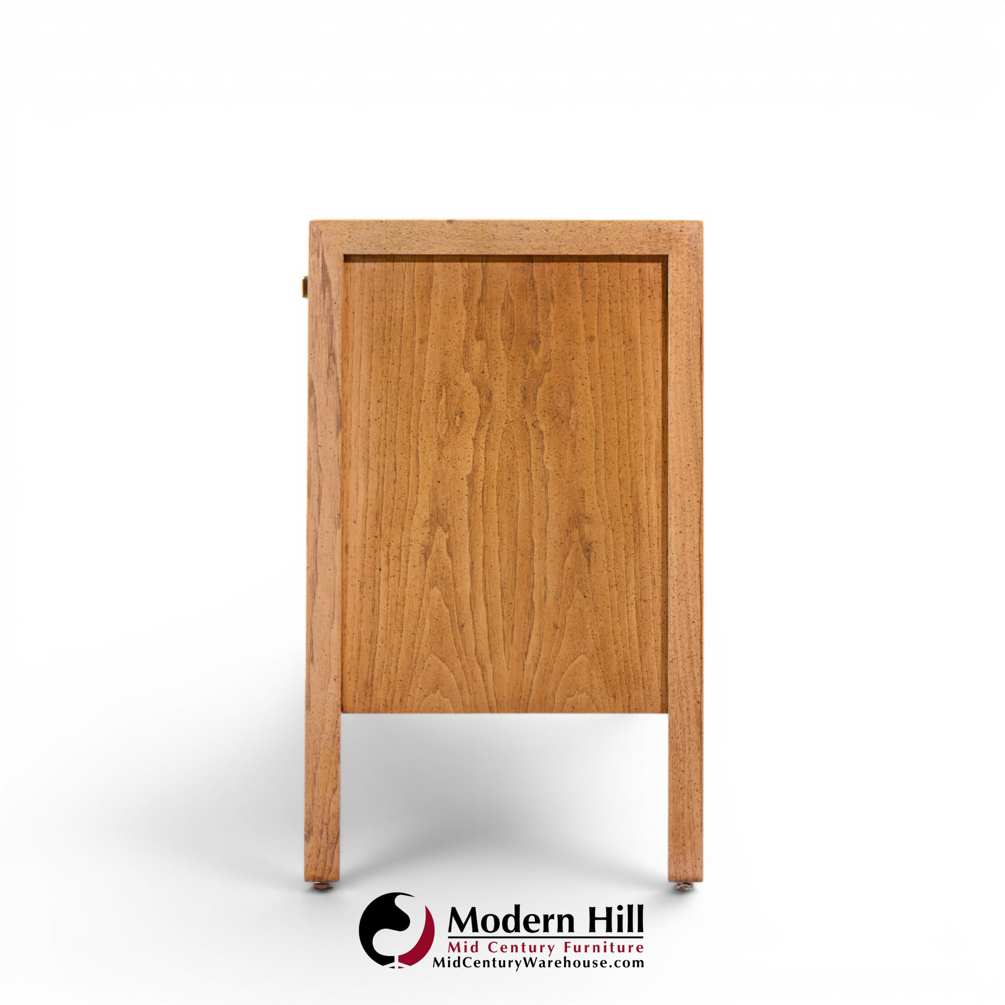 Jack Cartwright for Founders Style Mid Century Oak and Brass Credenza