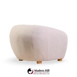 jean royère style mid century polar bear lounge chairs - pair