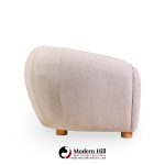 jean royère style mid century polar bear lounge chairs - pair