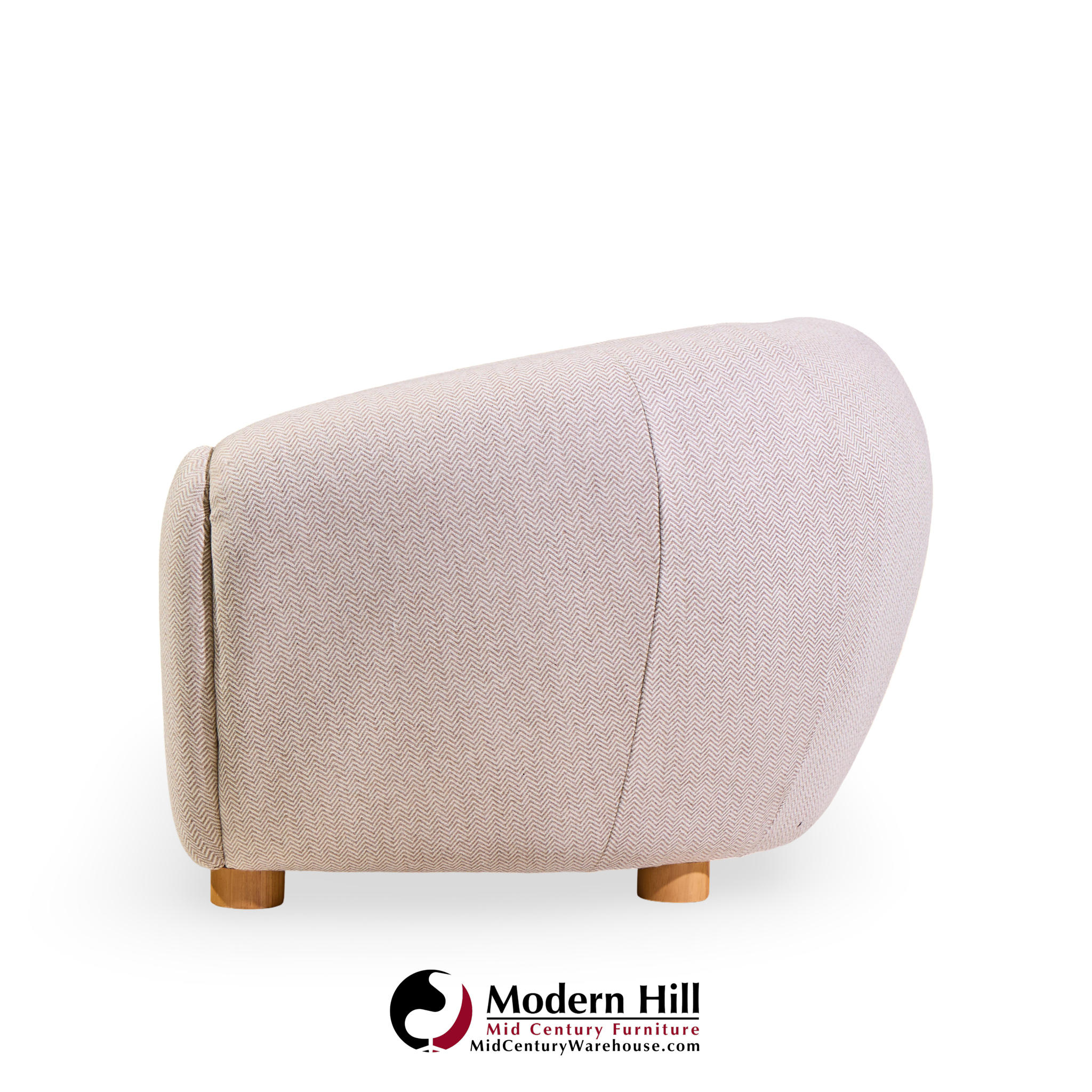 jean royère style mid century polar bear lounge chairs - pair