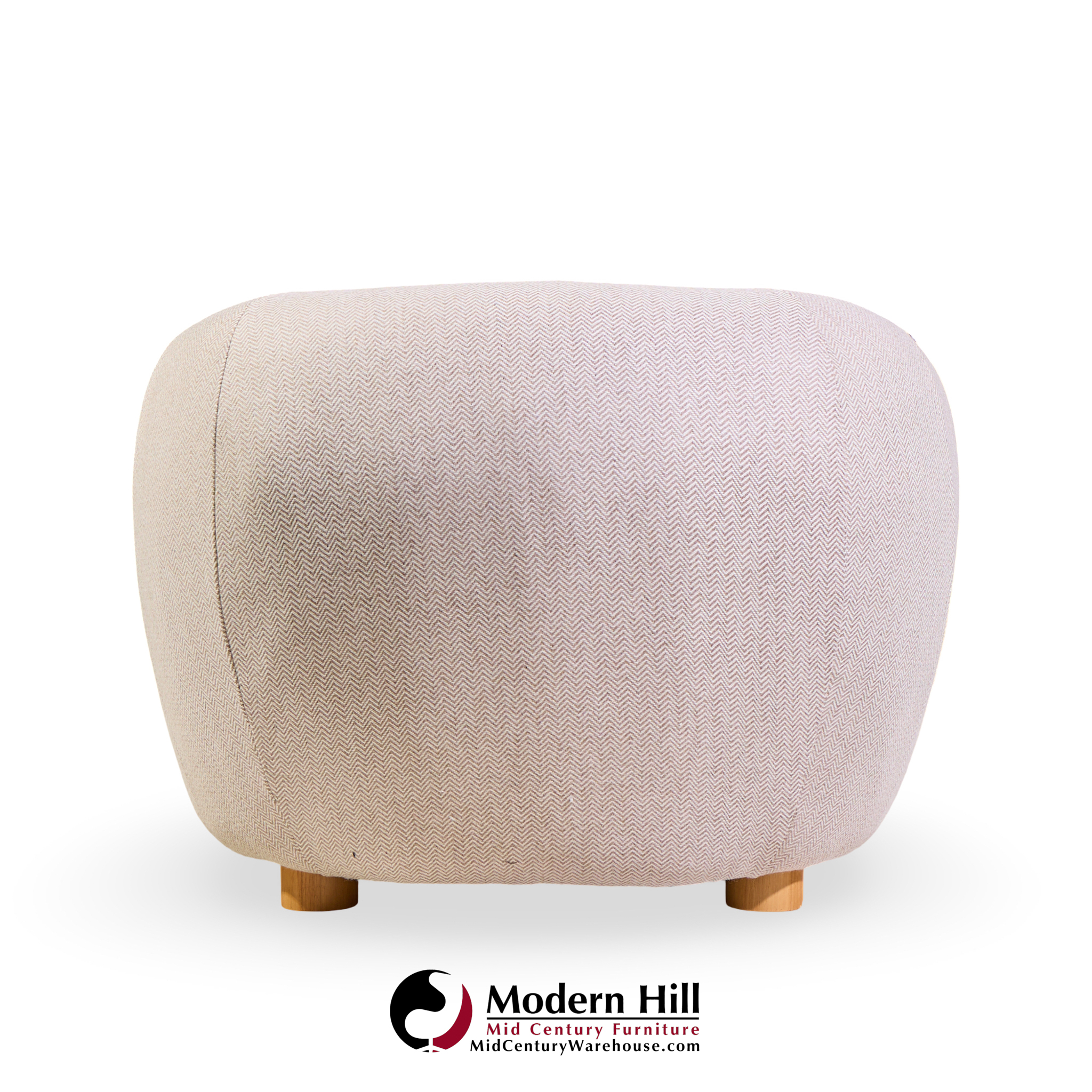 jean royère style mid century polar bear lounge chairs - pair