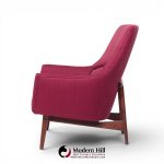 Jens Risom A-chair Mid Century Walnut Lounge Chair