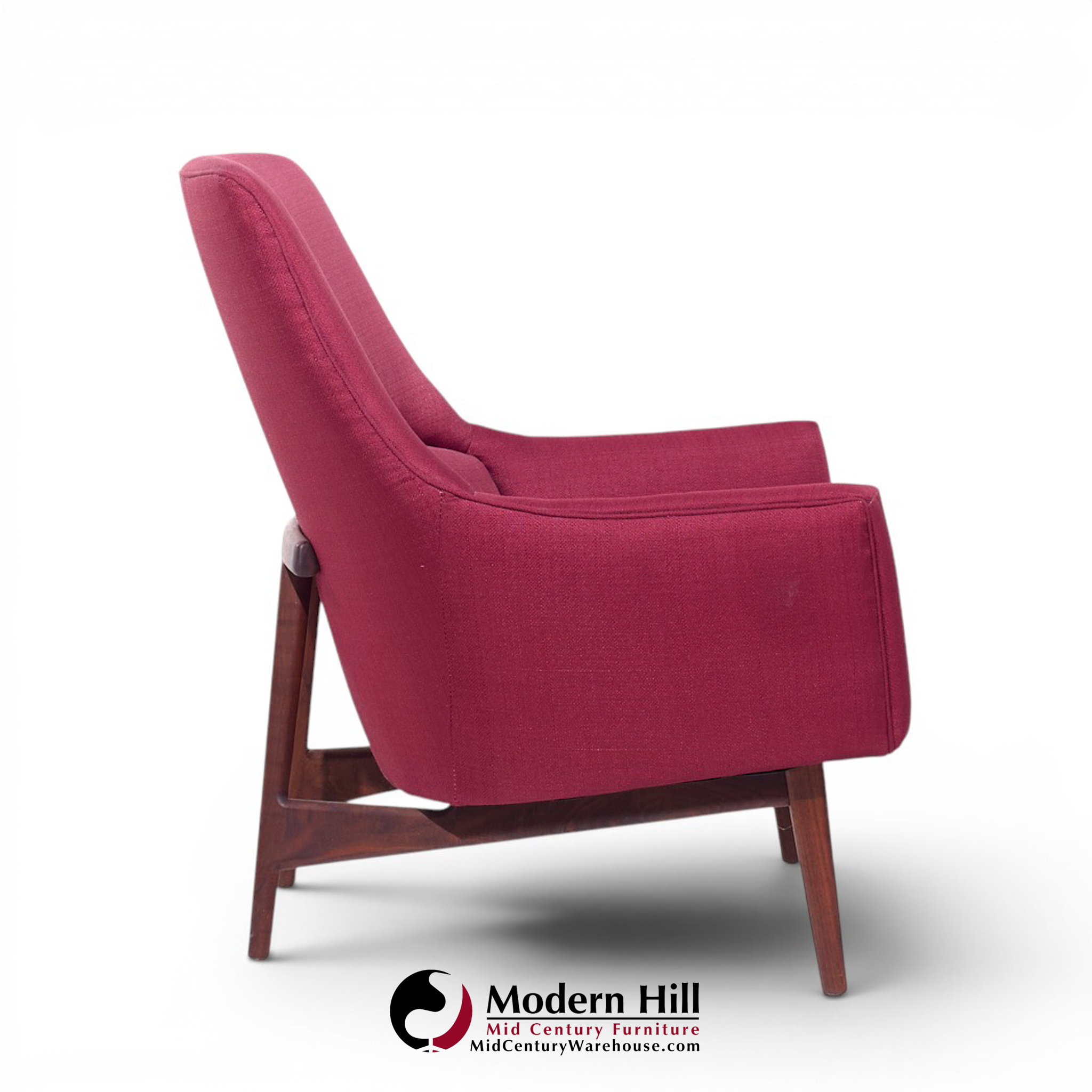 Jens Risom A-chair Mid Century Walnut Lounge Chair