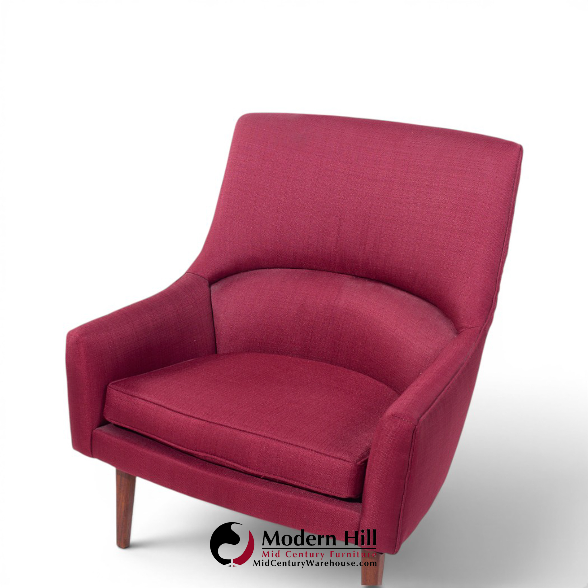 Jens Risom A-chair Mid Century Walnut Lounge Chair