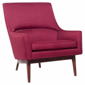 jens risom a-chair mid century walnut lounge chair