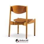 jens risom general purpose mid century walnut dining chair - set of 4