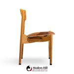 jens risom general purpose mid century walnut dining chair - set of 4