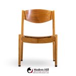 jens risom general purpose mid century walnut dining chair - set of 4