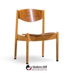 jens risom general purpose mid century walnut dining chair - set of 4