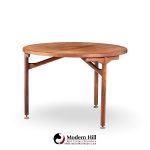 Jens Risom Mid Century Round Walnut Dining Table